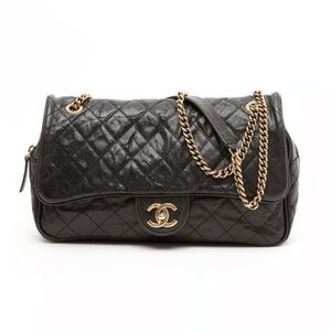 Vintage Chanel Caviar Jumbo Shiva Flap Bag